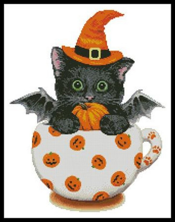 Halloween kitty cup