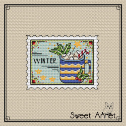 Grille point de croix - Timbre winter - Sweet Annet