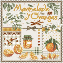 Grille point de croix - Marmelade d'oranges - Madame La Fée