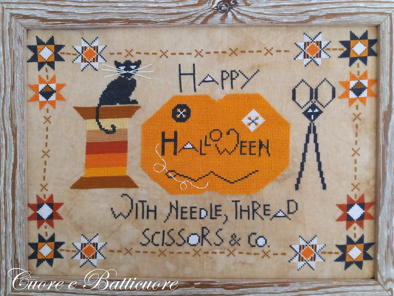 Grille point de croix - Happy Halloween - Cuore e Batticuore