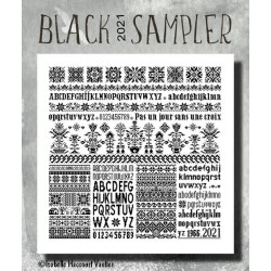 Grille point de croix - MARQ08 Black sampler 2021 - Isabelle Vautier