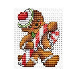 Grille point de croix - Gingerbread and candy cane - Les petites croix de Lucie