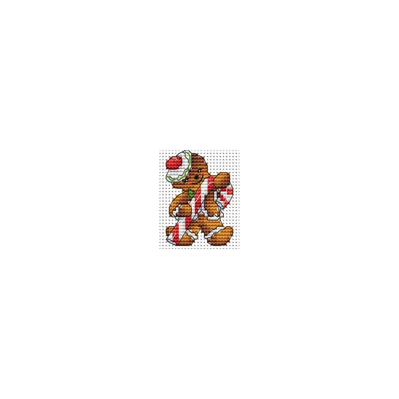 Grille point de croix - Gingerbread and candy cane - Les petites croix de Lucie