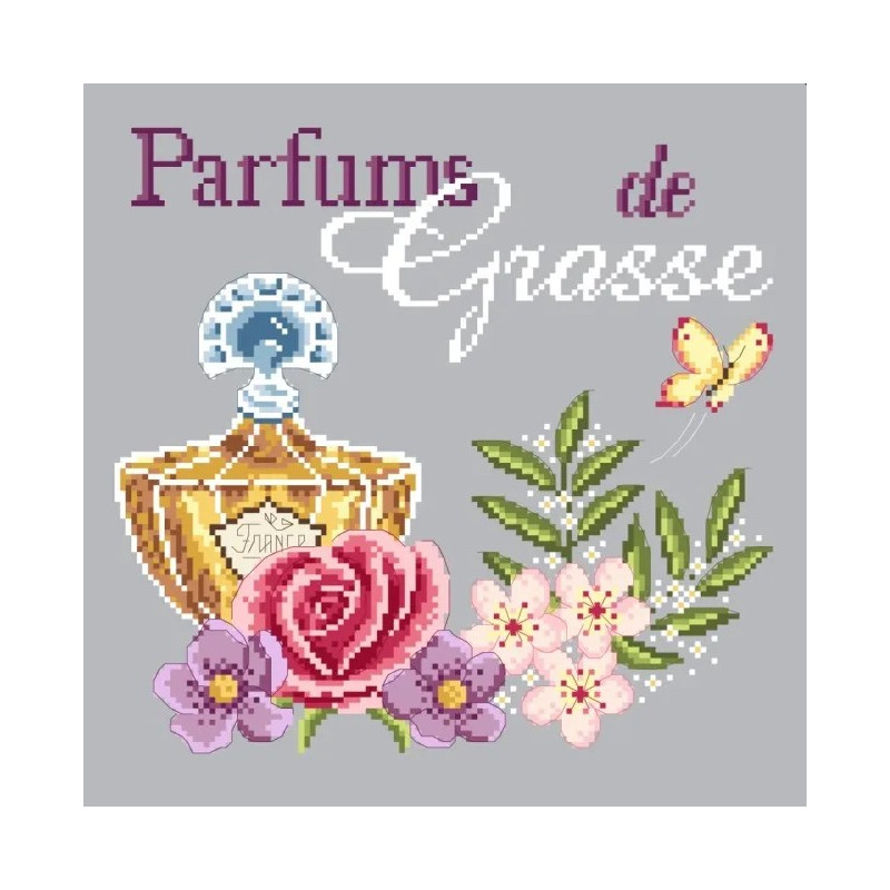 Grille point de croix - Parfum de Grasse - Passion Bonheur