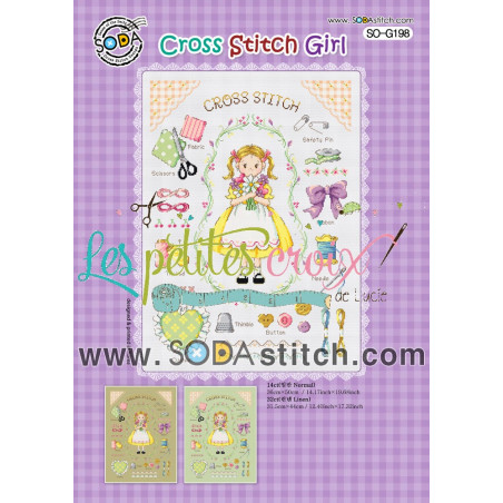Grille point de croix - Cross stitch Girl - Soda Stitch