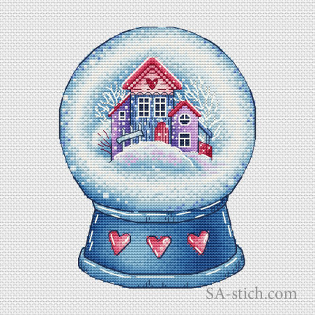 Boule à neige et maisons