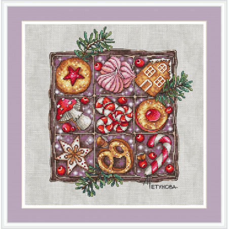 Grille point de croix - Bonbons de Noël - Anna Petunova