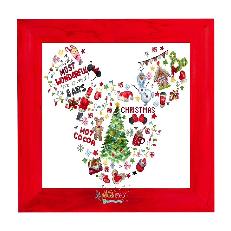 Grille point de croix - Happy Christmas - Les petites croix de Lucie