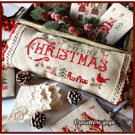 Grille point de croix - Merry Christmas vintage - CROCETTE A GOGO