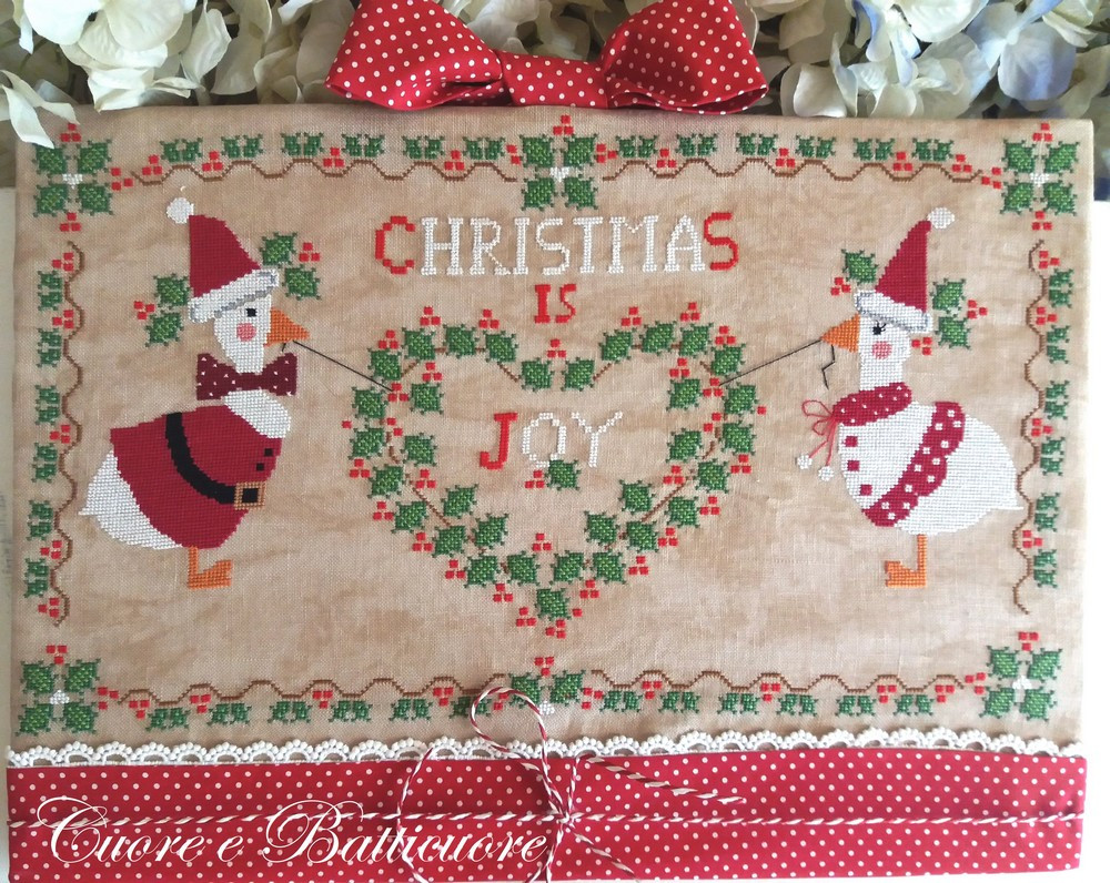 Grille point de croix - Christmas is joy - Cuore e Batticuore