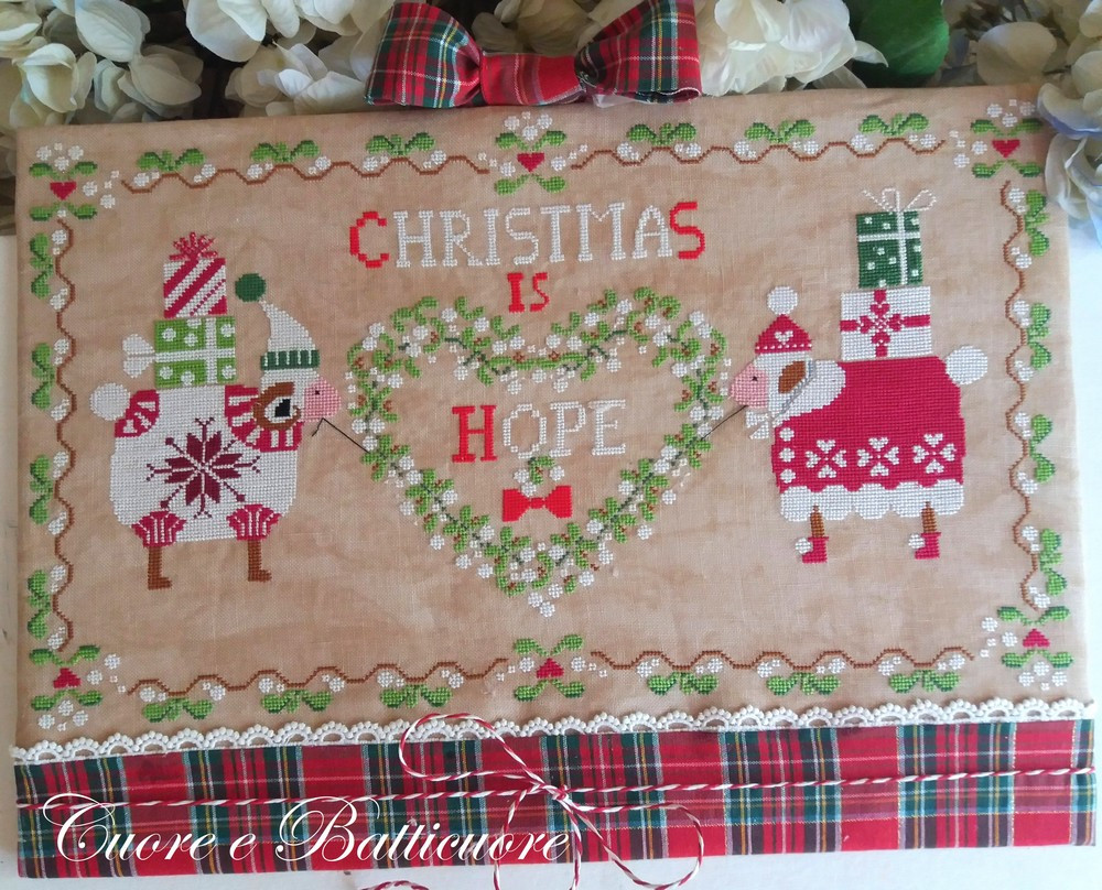 Grille point de croix - Christmas is hope - Cuore e Batticuore