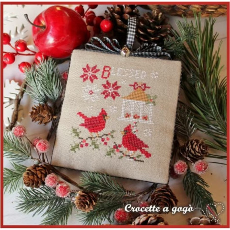 Grille point de croix - Christmas Cardinal - Crocette a gogo