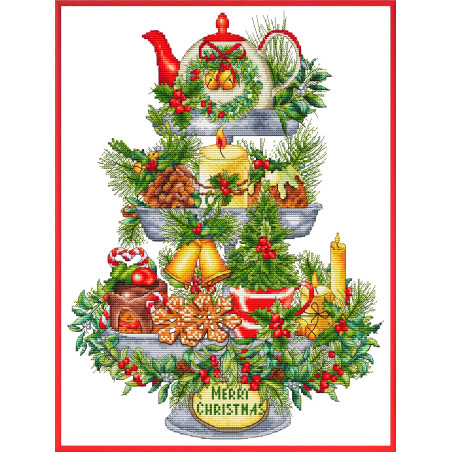 Grille point de croix - Christmas tiered - Etagère de Noël 2022 - Les petites croix de Lucie
